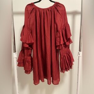 Women’s ASOS Ruffled Red Mini Short Dress Size 8